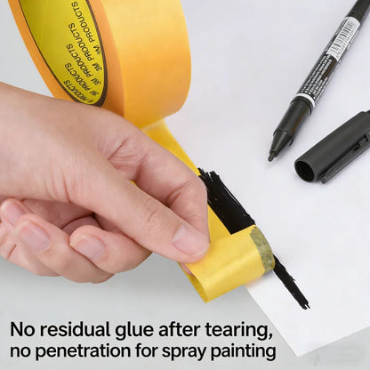 Nastro Adesivo 3M 244 Senza Tracce, Strappabile a Mano, per Verniciatura Auto, Modellismo, Arte, Studenti, Adesivo Monofacciale Resistente alle Alte Temperature