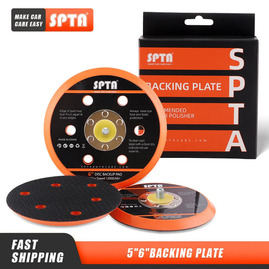 (Vendita singola) SPTA 5 "(125mm) 6"(150mm) Piastra di supporto Supporto Gancio Anello per levigatrice ad aria Lucidatore per auto a doppia azione Lucidatura