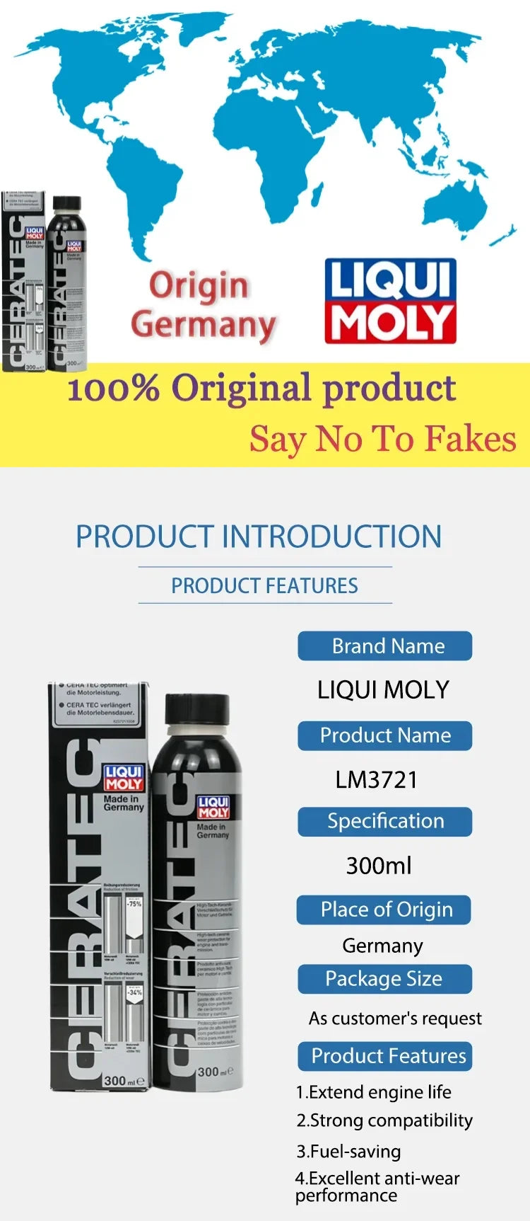 Liqui Moly Cera Tec 20988 Additivo Ceramico Anti-Usura per Trattamento Olio Motore Diesel, Riduce Attrito e Usura