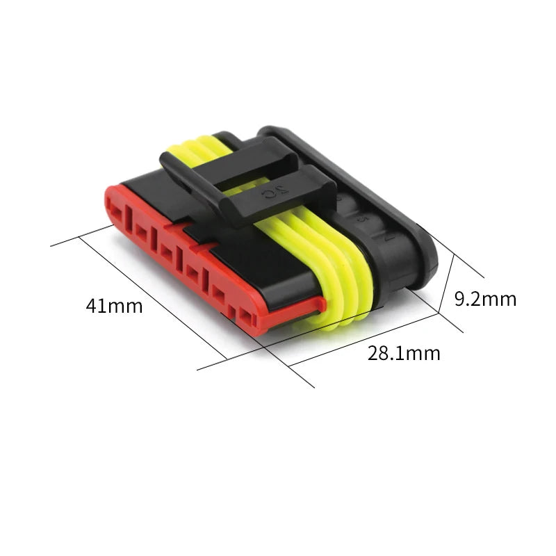 20/50/100 Set 1.5 Serie AMP Automobile Connettori 1/2/3/4/5/6 Pin Super Sigillo Impermeabile Cavo Elettrico connettore PA66 Nylon