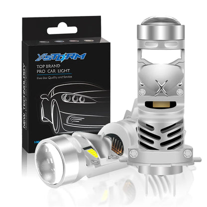 XSTORM H7 Lente per proiettore a LED 100W 30000LM doppia lente H7 Faro Canbus Auto H4 Lampadine a LED Turbo Lampada Luci per moto ﻿
