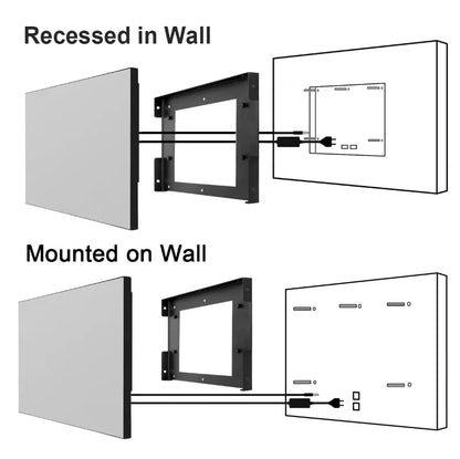 Souria Specchio Intelligente Android con Touchscreen da 22 Pollici, Televisore LED per Bagno e SPA, FHD, Sintonizzatore DTV, DVB, Cucina
