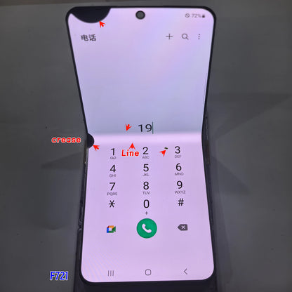 Display LCD Super AMOLED da 6.7'' 100% Testato per Samsung Z Flip 4 SM-F7210 F721 F721W F721U, Schermo Touch Sostitutivo Con Difetti