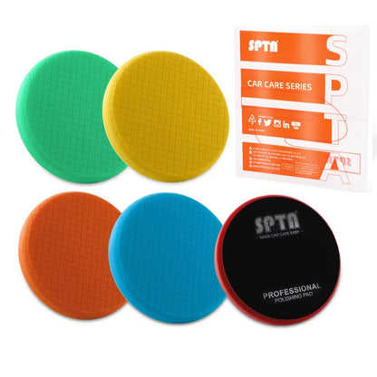 Tamponi per lucidatura per auto SPTA da 5 pollici (125 mm) 6 pollici (150 mm) 7 pollici (180 mm) per cera composta lucidatrice RO/GA/DA
