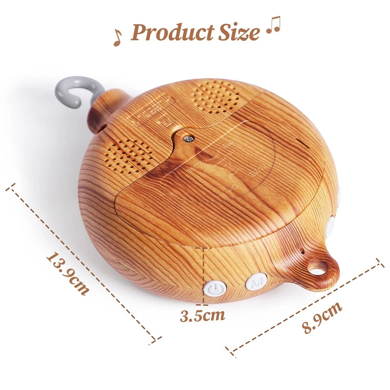 Carillon girevole per neonati Culla Imitazione Colore legno Appeso Sonaglio Bambino Lenitivo Giocattoli musicali 0-12 mesi Regalo per bambini