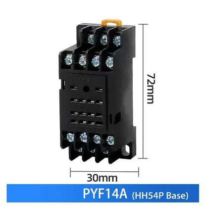 10 pz per relè di controllo miniaturizzati all'ingrosso piccolo relè intermedio AC 12V DC C24 AC220 HH52P HH53P HH54P HH62P HH63P HH64P