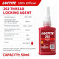 100% originale Loctite 243 242 222 262 263 270 271 277 290 Colla per viti 50ml Frenafiletti Colla anaerobica Fissatore per viti