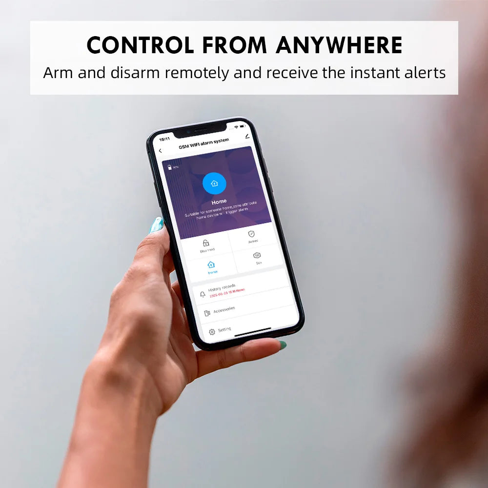 Kit Sistema di Allarme Domestico WIFI GSM KERUI Compatibile con Tuya, Allarme Antifurto Supporta Alexa Google, Sicurezza Wireless per Casa 433MHz