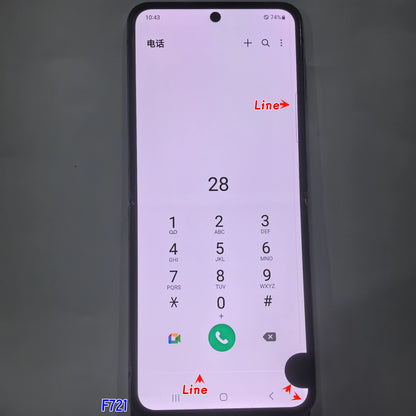 Display LCD Super AMOLED da 6.7'' 100% Testato per Samsung Z Flip 4 SM-F7210 F721 F721W F721U, Schermo Touch Sostitutivo Con Difetti