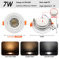 Faretto Orientabile 7W con Regolazione Colore 3000K 4000K 6000K, Illuminazione CCT 7W, Sostituzione Downlight per Illuminazione Direzionale Domestica (1-10 Pezzi)