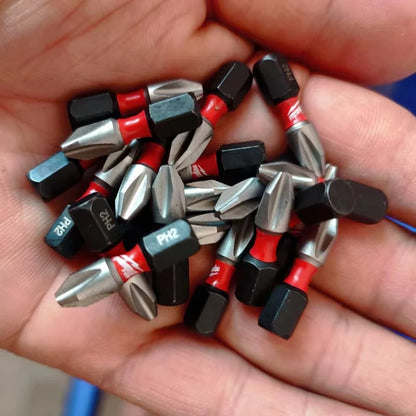 Punte per Trapano a Impatto Milwaukee Shockwave PH2, Serie di Punte per Avvitatore da 25mm/50mm/90mm
