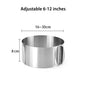 Stampo per torta rotondo in acciaio inossidabile regolabile da 6 a 12 pollici di altezza 6-15 cm con anello da forno per stampo in scala precisa per la cottura di mousse