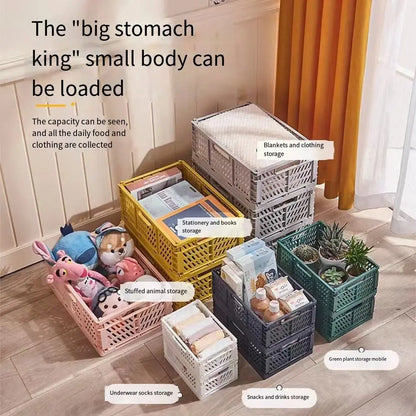 Cassa portaoggetti pieghevole pieghevole Cestini portaoggetti impilabili INS S/M/L Cancelleria in plastica Porta cosmetici Forniture per l'aula
