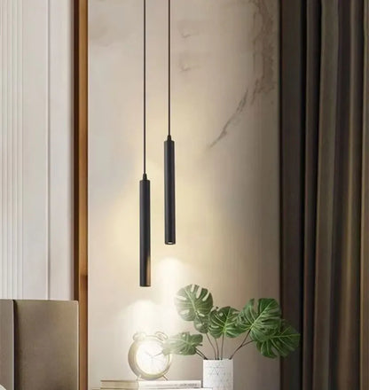 Lampade a sospensione a LED nere con cavo Decor per camera da letto TV Sfondo Lampade a sospensione sospese regolabili per sala da pranzo
