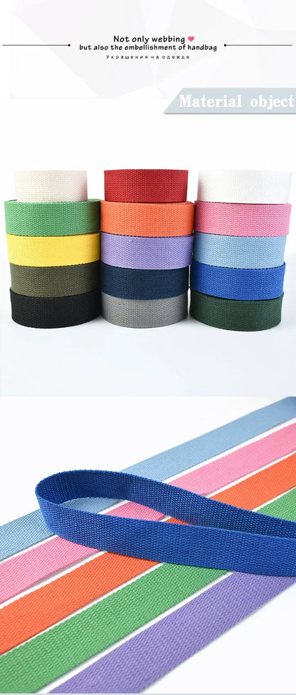 5 Metri 1.3mm 20-50mm Cotone Tessuti Nastro per Borsa Cinghia Zaino Etichetta Nastro Fascia Vestiti Bias Vincolante Accessori Per Cucire FAI DA TE