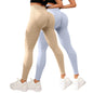 Leggings Modellanti Anti-Cellulite 2 Pezzi, Compressione 3D, Vita Alta, Senza Cuciture, Push-Up, Opachi, Pantaloni Sportivi per Yoga e Fitness