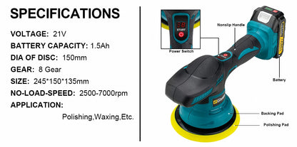 Gisha Cordless Car Polisher 8 Marce Regolabile Auto Elettrica Ceretta Levigatura Sigillatura Smalto Strumento di Potere Fit Makita 18v Batteria Spille