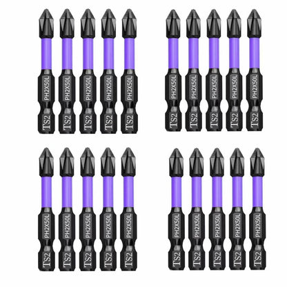 5-60PCS PH2 Set di punte per avvitatore a percussione Set di cacciaviti a croce magnetici Set di punte per trapano a percussione Vite Cacciavite a croce antiscivolo in acciaio legato