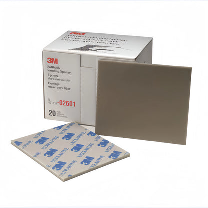 Spugna Abrasiva Ultra Fine 3M 02601, Grana 800-1000, per Levigatura a Secco e Umido, Flessibile, per Metallo, Legno e Plastica