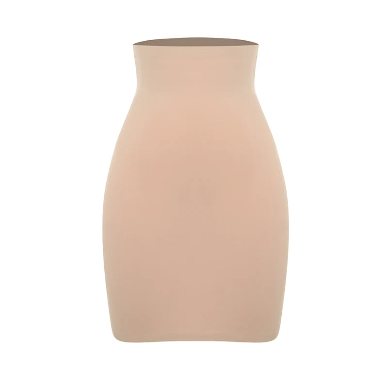 Sottogonna antiscivolo sopra il ginocchio Mezze sottoveste per abiti Shapewear Body Shaper Nuova gonna corta liscia per la biancheria intima con controllo della pancia