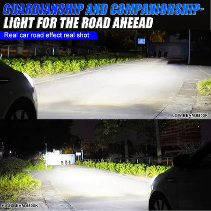 Fari LED H7 H4 da 8500W, CANBUS H8 H11 H1 9005 HB3 9006 HB4, Luci Mini Lampada 1:1, Fari Fendinebbia Wireless Plug&Play 6500K, 2 Pezzi