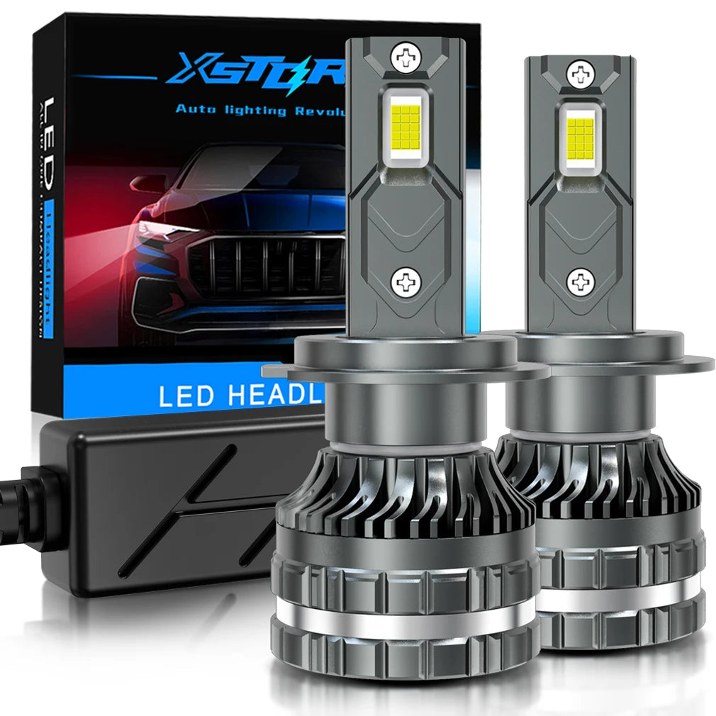 XSTORM H7 Lampadine LED per Fari H1 H4 H11 9005 9006 9012 Luci LED Canbus 80000LM 400W Fari Auto con Ventola Turbo 6000K