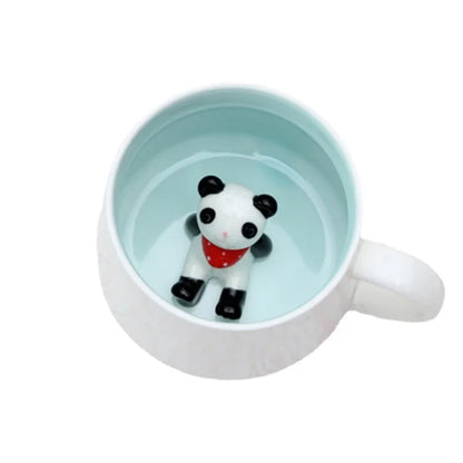 Tazze in ceramica da 400 ml Creativo simpatico cartone animato Stereo Animale Tazze da caffè al latte Coppia tazze di acqua potabile per la casa