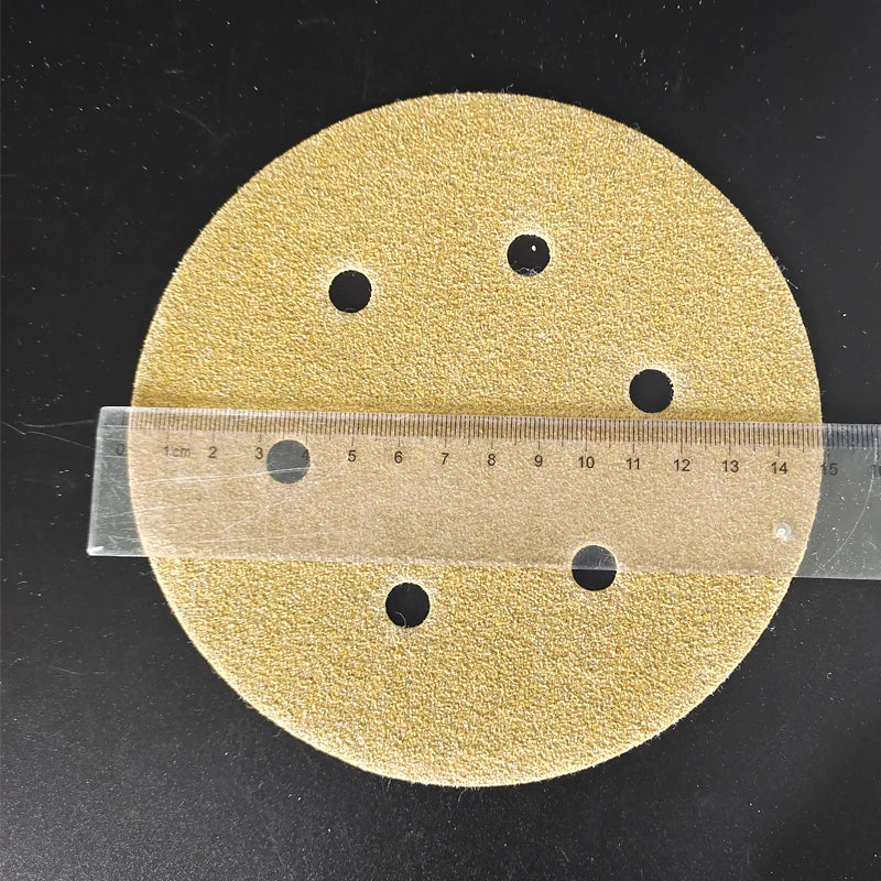 Floccaggio autoadesivo del disco di carta vetrata a secco a 6 fori da 150 mm per levigatura automatica della lavorazione del legno Lucidatura Hardware di grana 80-600