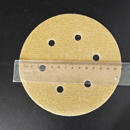 Floccaggio autoadesivo del disco di carta vetrata a secco a 6 fori da 150 mm per levigatura automatica della lavorazione del legno Lucidatura Hardware di grana 80-600