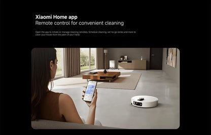 Versione Globale Xiaomi Robot Vacuum 5 Pro Video HD Chiamate Unidirezionali Aspirazione 20000Pa Aspirapolvere Anti-groviglio Senza Problemi Stazione Base Autopulente Mop Estensibile e Spazzola Laterale Controllo Intelligente