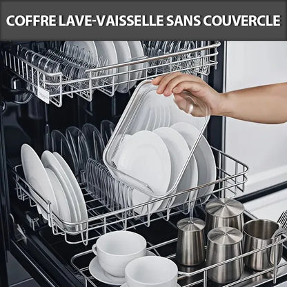 Set di 12+4 Contenitori in Vetro per Alimenti con Coperchi Ermetici, Contenitori Impilabili a Prova di Perdite per Preparazione Pasti, Scatole in Vetro Sicure per Frutta, Verdura, Cibi Cotti, Organizzazione Dispensa