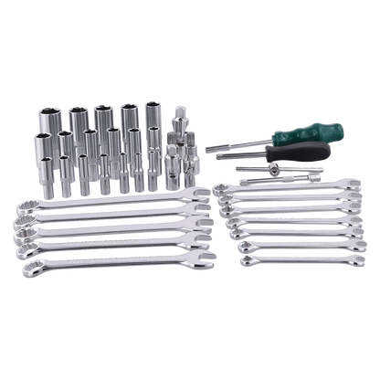 Podofo Set di 216 Pezzi di Utensili Avanzati per Riparazione Auto, Set di Chiavi a Bussola da 1/4", 3/8", 1/2" con Chiave a Cricchetto a 24 Denti, Chiave a Cricchetto Ergonomica, Set di Utensili per Meccanici per Riparazione