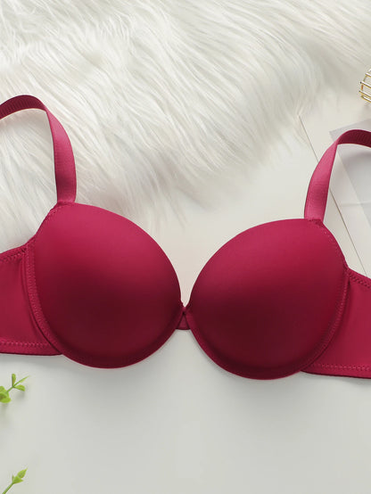 Cuscino per il petto ispessito, set di biancheria intima modellante e sollevante, set rosso sexy in 2 pezzi, preferito per appuntamenti e come regalo B2051