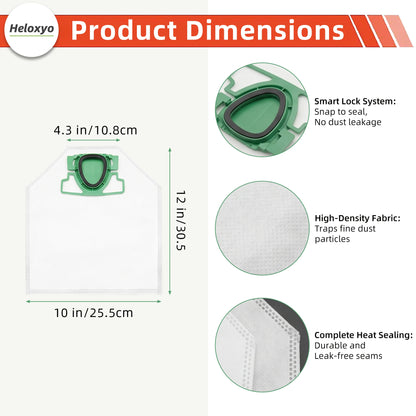 Sacchetti per Aspirapolvere Compatibili con Vorwerk Kobold VK200 FP200, Sacchetti Premium Adatti per Vorwerk Kobold VK 200 FP 200