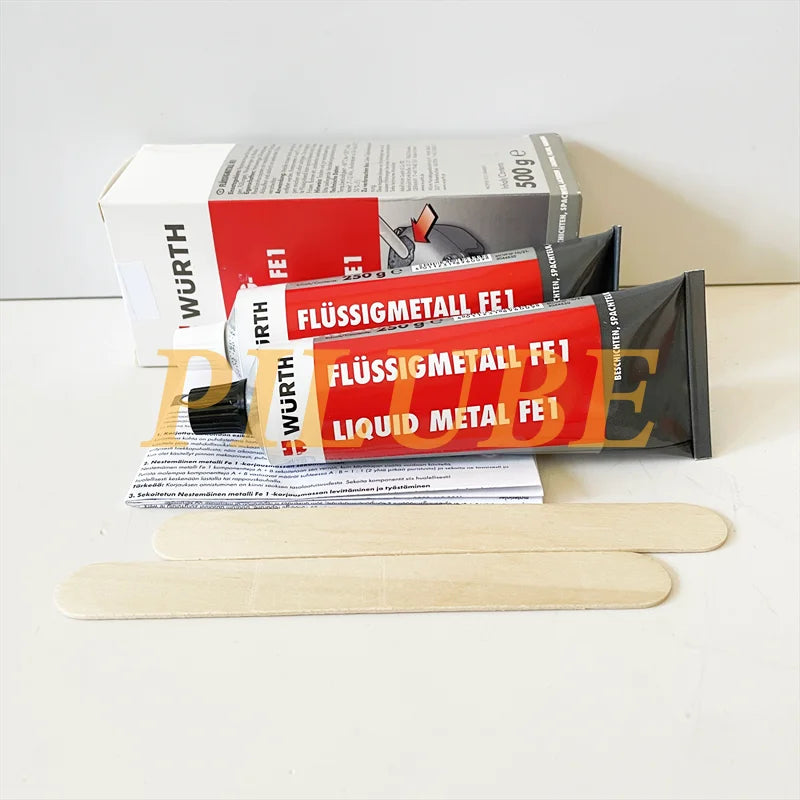 WURTH LIQUID METAL FE1 Agente polimerizzante per riparazione stucco in acciaio per il ripristino superficiale ad alta resistenza Prodotto originale