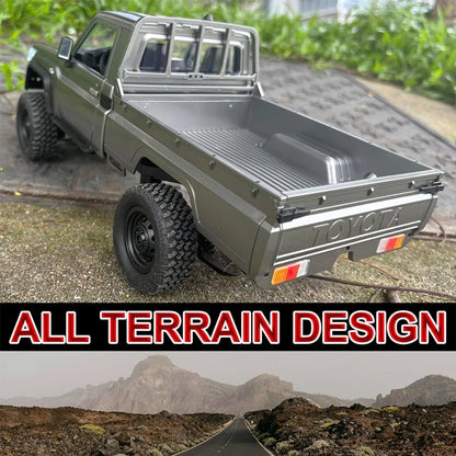 MN82 Pickup 4WD Off-Road PRO Aggiornato, Auto RC in Scala 1:12 con Fari, Giocattolo Telecomandato 2.4G, Regalo per Bambini, Gioco all'Aperto