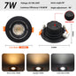 Faretto Orientabile 7W con Regolazione Colore 3000K 4000K 6000K, Illuminazione CCT 7W, Sostituzione Downlight per Illuminazione Direzionale Domestica (1-10 Pezzi)