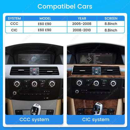 MEKEDE 8.8/9.3" Linux QLED 1920x720 HD Touchscreen Compatibile OEM Wireless CarPlay Android Auto Mirroring WiFi BT Aggiornamento OTA Per BMW E60 E61 E63 E64 E90 E91 E92 E93