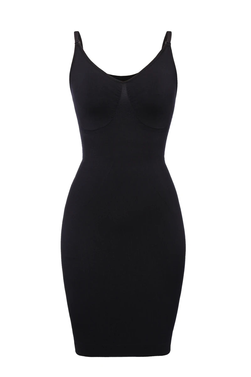 Sexy Full Slip Shapewear Abito da donna Scollo a V Aderente Biancheria intima Compressione liscia Shaper del corpo Dimagrante Vita Addome Pancia Corsetto