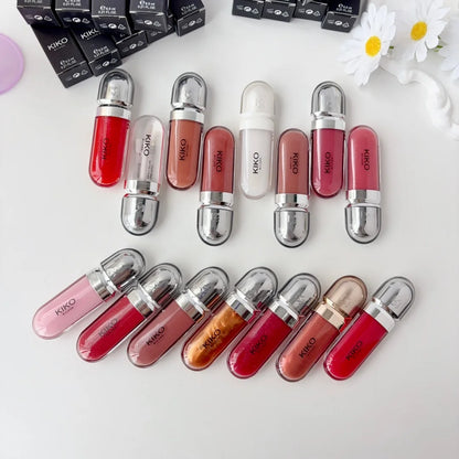 KIKO Milano Lip Gloss Kissable Effetto Idratante e Volumizzante Formula Nutriente Lucentezza Brillante Aspetto Naturale Non Appiccicoso Trucco per la Cura delle Labbra