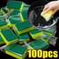 100/1 pz Cucina Lavapiatti Spugna Morbida Assorbente Pulito Strofinare Pentola Ruggine Spugnetta Rimozione Kit Spazzola Per La Pulizia Della Casa spugna