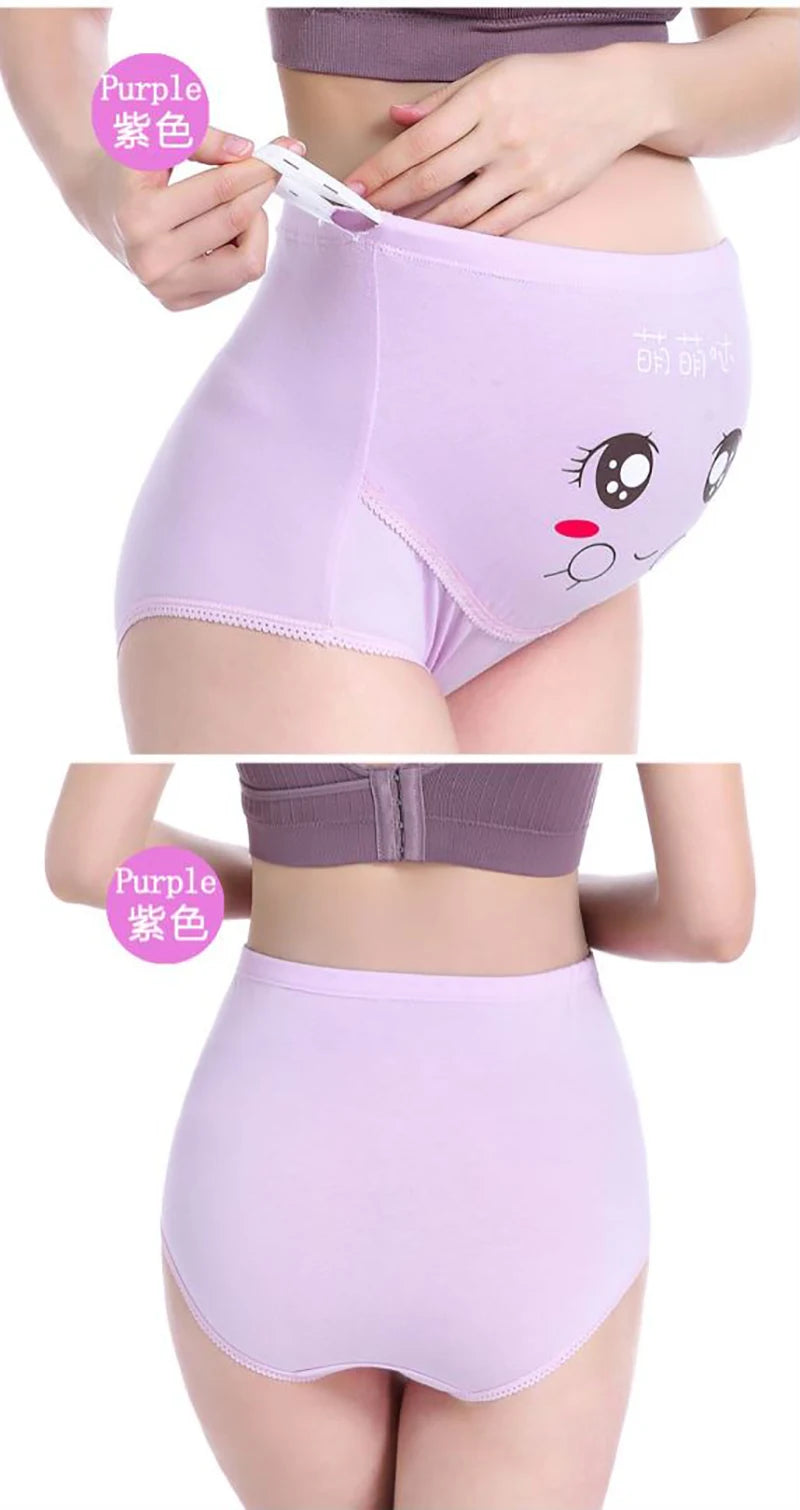 Mutandine di cotone per la biancheria intima di maternità incinta Mutandine vestiti per le donne incinte Slip di gravidanza Intimo di maternità a vita alta