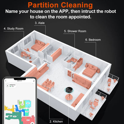 (Codice promozionale: GCC800)Aspiratore Robot ABIR X9, Navigazione Laser, Aspirazione 6500Pa, Mappa Multi-piano, Doppia Lampada UV, Controllo Zone Intelligente, Tecnologia Auto Carpet Boost, Versione di Fascia Alta