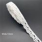 10mm-50mm 2 metri di nastro di pizzo di cotone 100% bianco per abbigliamento tessuto da cucito rifiniture in cotone all'uncinetto nastro di pizzo accessori fatti a mano