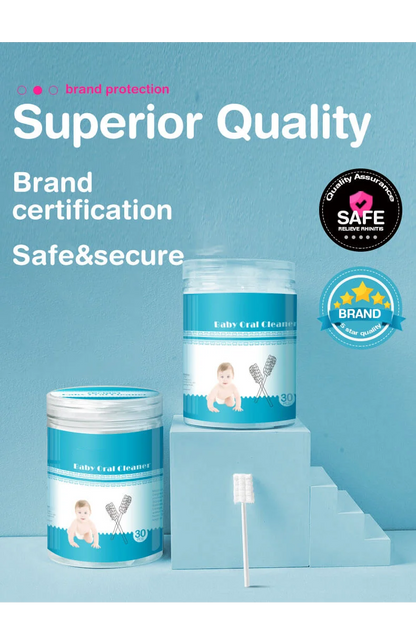 MAMIJOY 30/60pcs Bastone per la pulizia orale del bambino Detergente usa e getta Denti al latte Garza Spazzolino da denti Lavaggio della lingua del bambino Igiene orale neonato