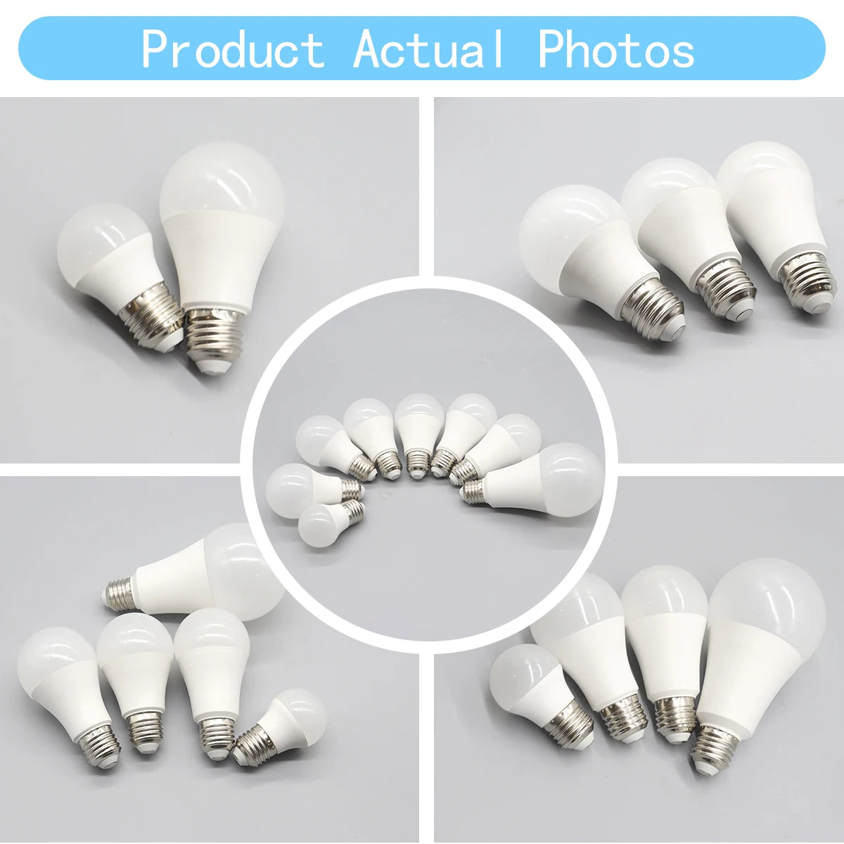 Confezione da 6/8/10 Lampadine LED E27 AC 220V 230V, 90LM/W CRI90 3W-24W, Illuminazione Bianca Calda/Fredda 3000K/4000K/6000K per Uso Domestico