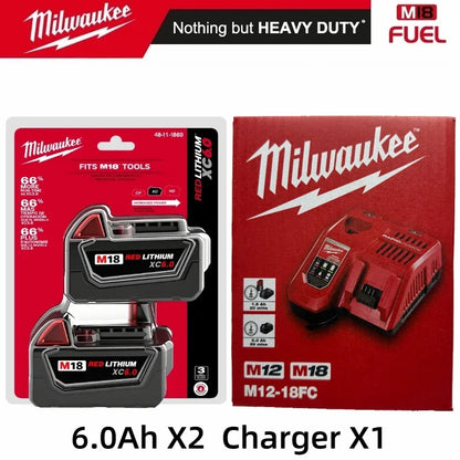 Batteria agli ioni di litio Milwaukee M18 18V 6.0Ah 12.0Ah ad alta potenza, 100% originale, per utensili elettrici a batteria 48-11-1850 48-11-1815