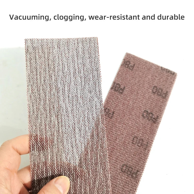 70x420mm Rettifica A Secco Maglia Carta Vetrata Rettangolare Floccaggio per Mirka Piallatura A Mano Auto Stucco Ampia Area Levigatrice