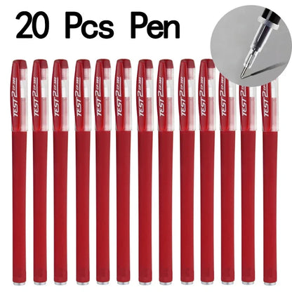 20/50 pezzi Penne gel Set Nero Blu Rosso Ricarica Gel Forniture scolastiche e per ufficio Cancelleria accessori kawaii cancelleria penne carine
