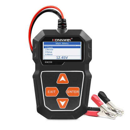 KONNWEI KW208 Tester per batteria per auto 12V Tester di carico analizzatore per alternatore automobilistico Test di tensione per forme d'onda per auto/moto